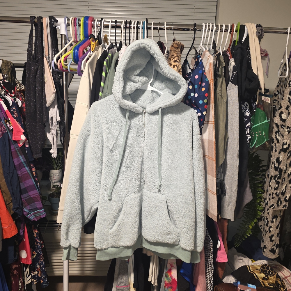 Wild Fable Plush Light Gray Jacket